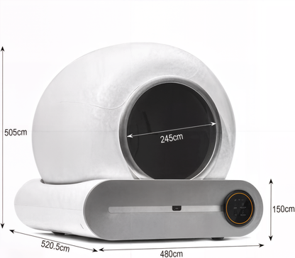 Litière automatique intelligente 65L – Autonettoyante & Connectée (App)