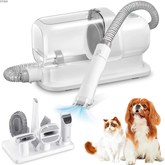 Kit de toilettage 7-en-1 avec aspirateur 2,3L – Poils de chien & chat (silencieux & puissant)